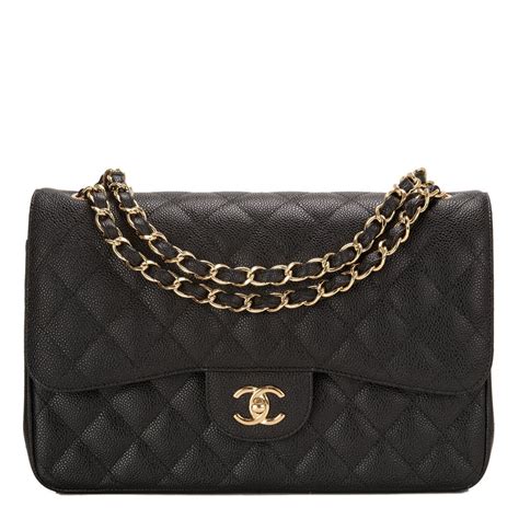 chanel black classic quilted flap bag w gold hardware|Chanel vintage jumbo flap bag.